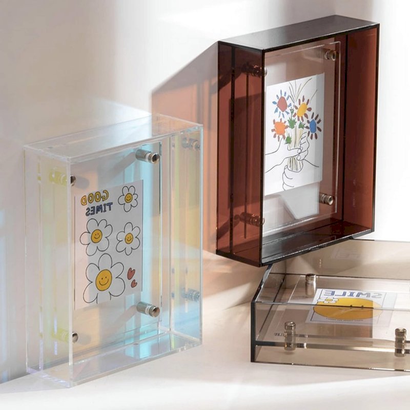 ACRYLIC MINI PHOTO FRAME, YELLOW