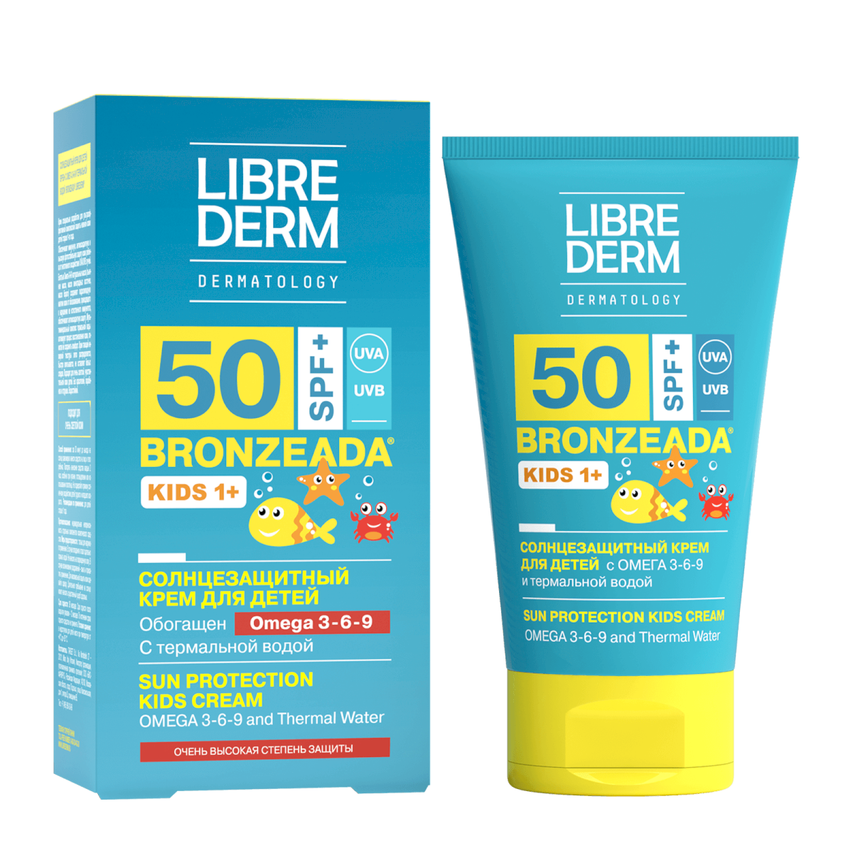 كريم واقي من الشمس للأطفال SPF50+ مع أوميغا 3-6-9 والمياه الحرارية – 150 مل