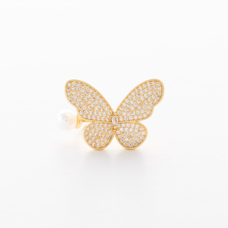 Big Butterfly Glass Ring