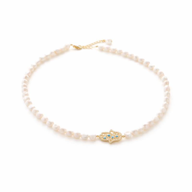 Hamas Zircon Blue Eye necklace