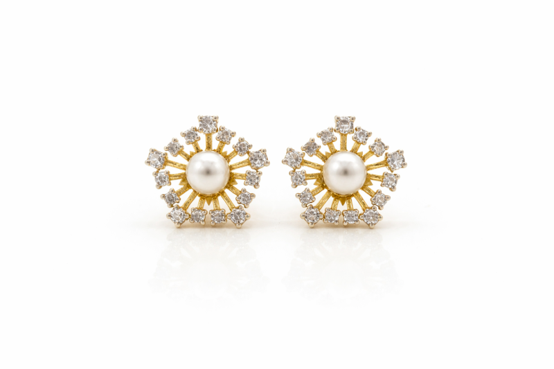 Radiant Pearl Halo Earrings