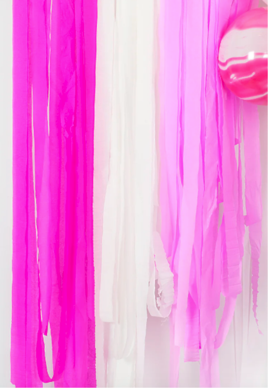 Pink/White Streamers
