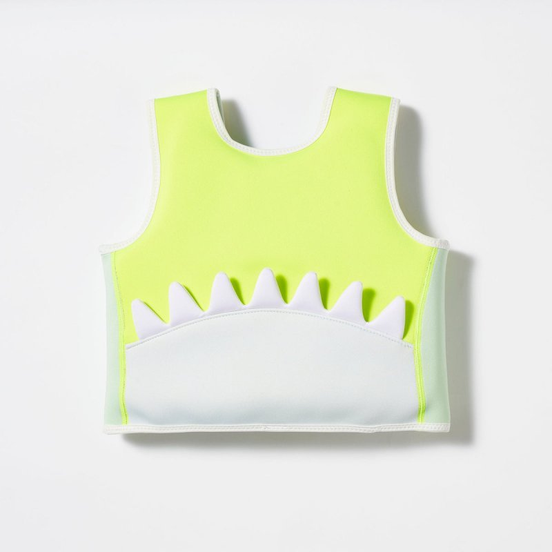 Swim Vest 1-2 EU Shark Tribe Blue Neon Citrus