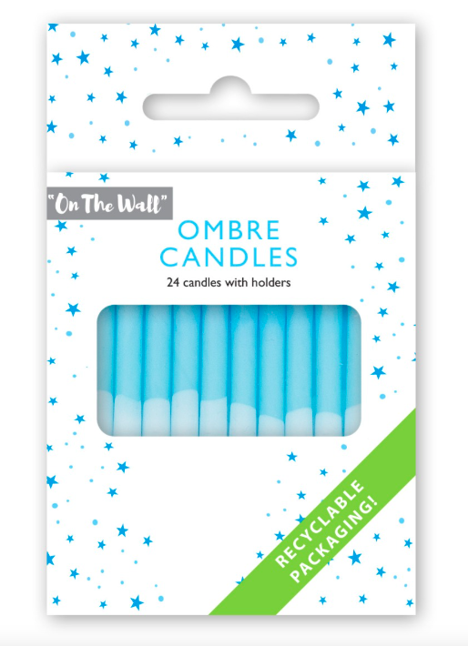 Blue Ombre Candles