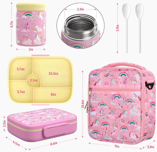 Kids Bento (Unicorn & Rainbow)