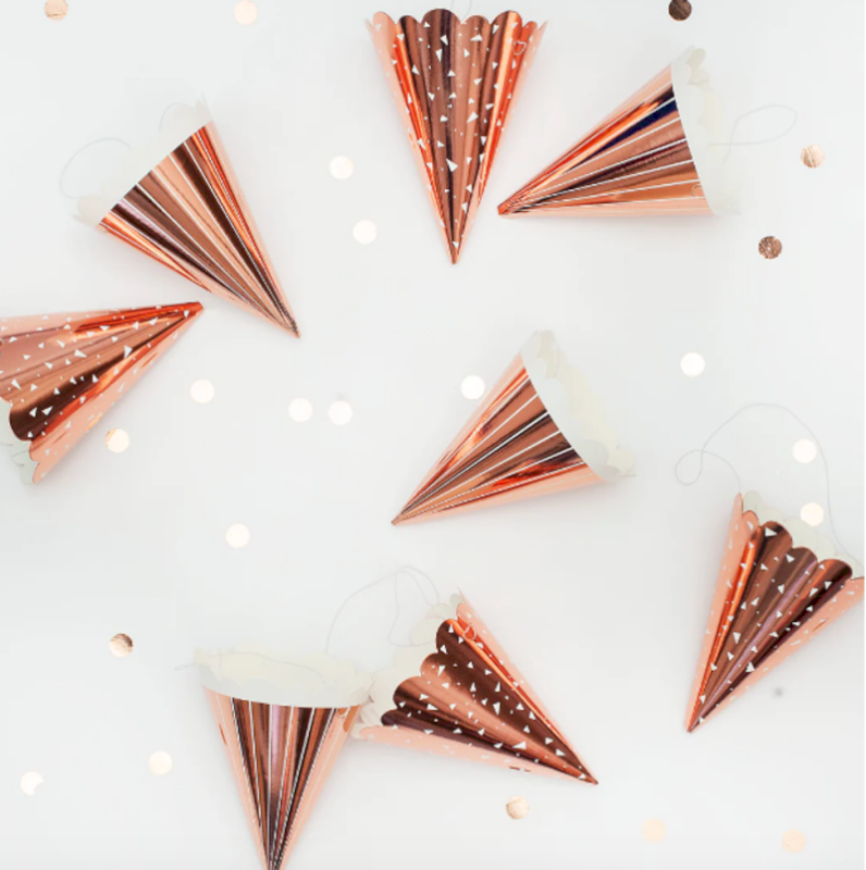 Rose Gold Party Hats