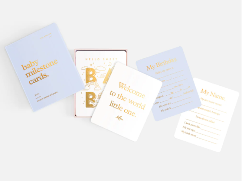 Baby Milestone Card Powder Blue