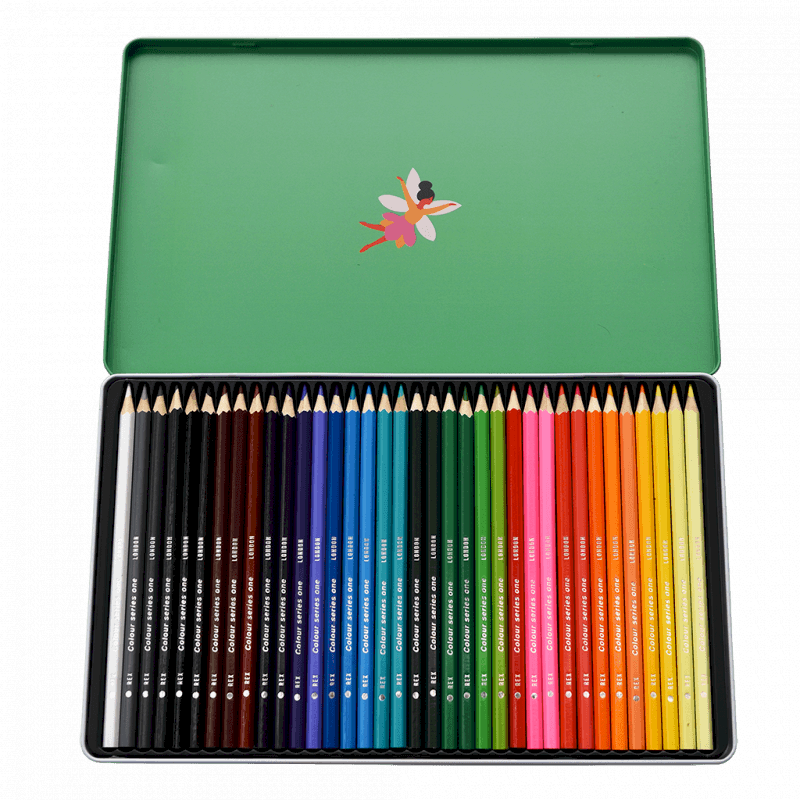 Fairies in the Garden 36 Colouring Pencils in a Tin