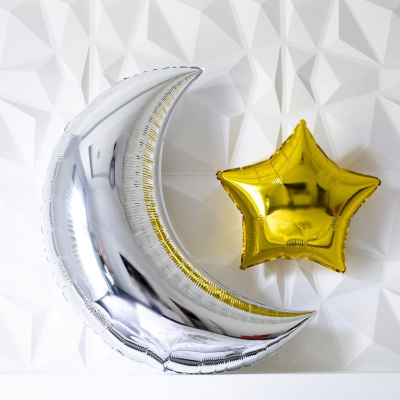 Crescent Star Balloons