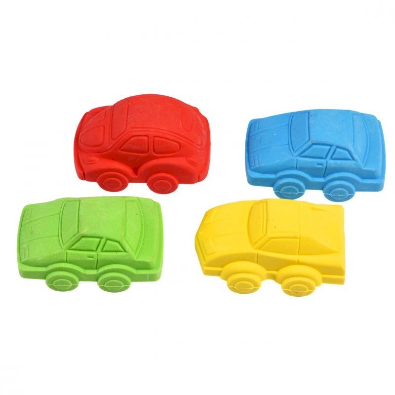 Car erasers (set of 4) - Road Trip
