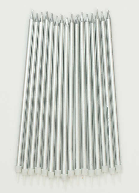Silver Tall Candles