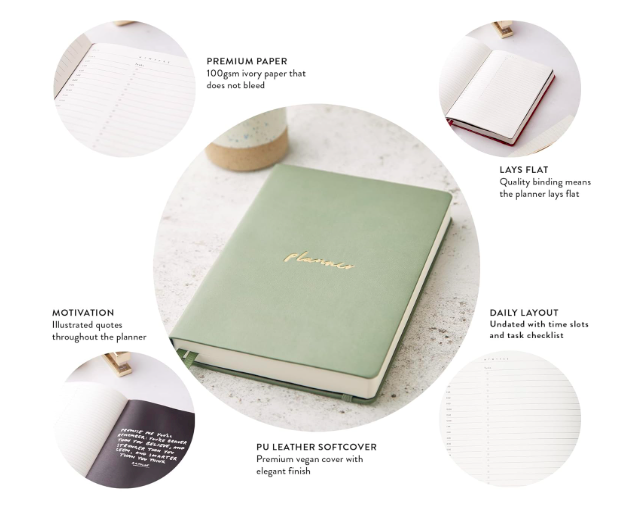 Daily Planner - Sage Green