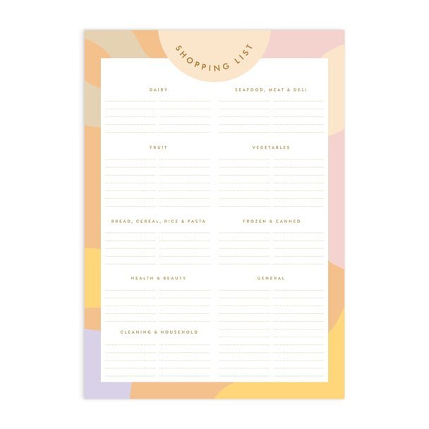 Helios A5 Shopping List Magnet Notepad