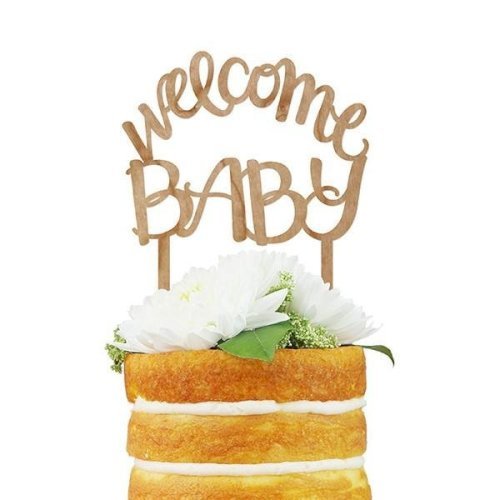 Cherry Wood - Welcome Baby Topper