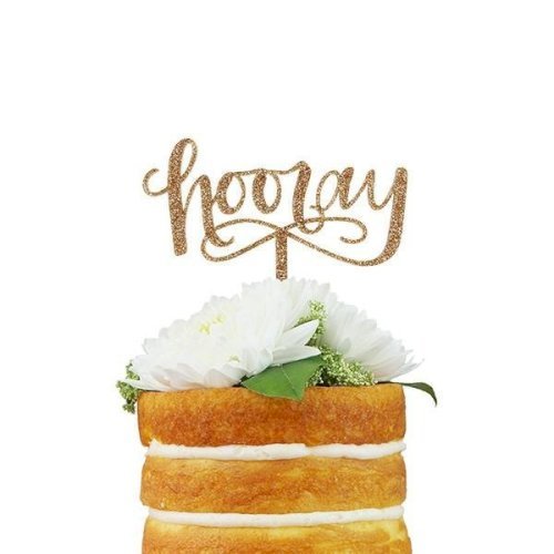 Gold Glitter - Hooray Topper