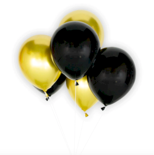 Black/Gold Balloons