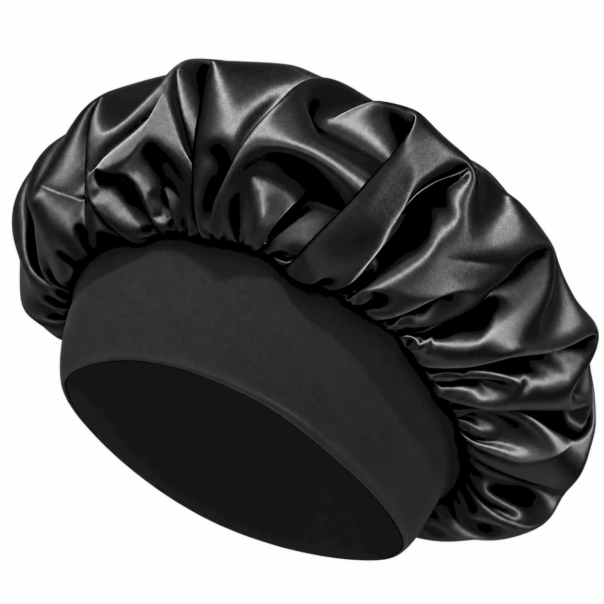 Women's Oversized Satin Sleep Cap with Wide Band-