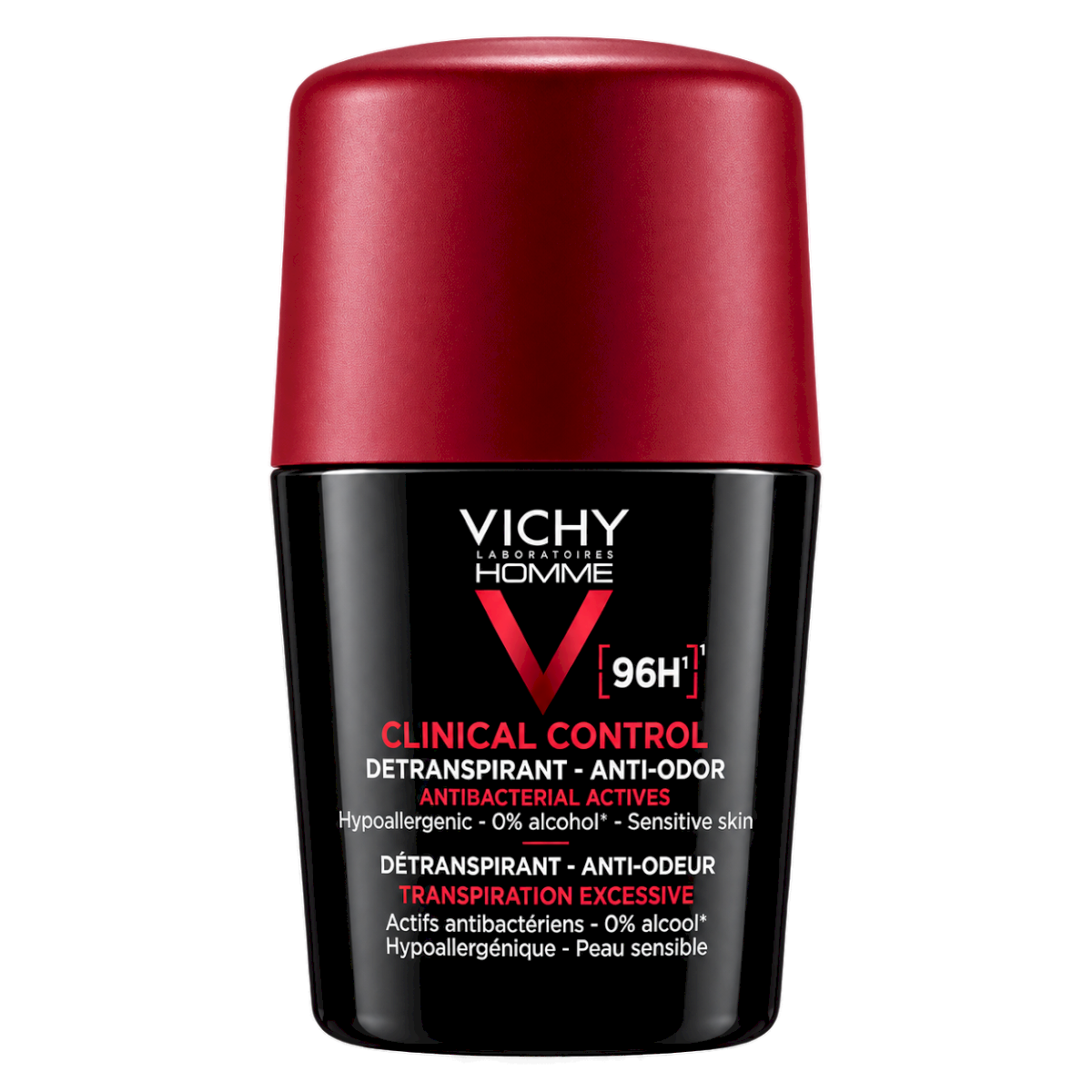 Vichy Men's Clinical Control 96hr Protection Anti-Perspirant Roll On Deodorant