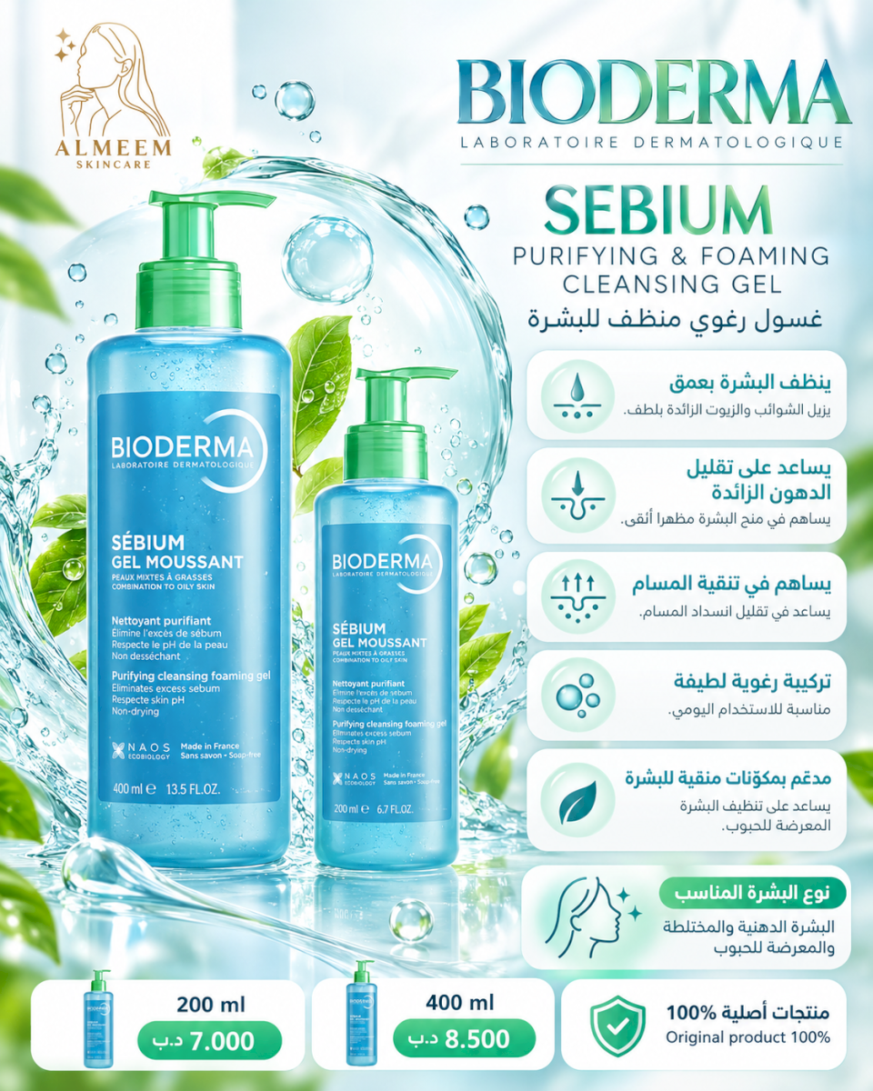 Bioderma Sebium Purifying and Foaming Cleansing Gel