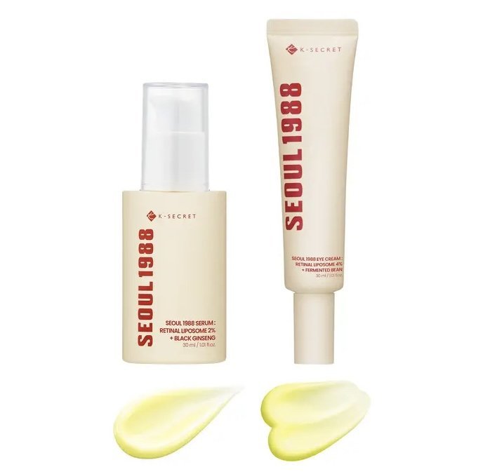 Eye Cream : Retinal Liposome 4% + Fermented Bean +  Retinal Liposome 2% + Black Ginseng Serum