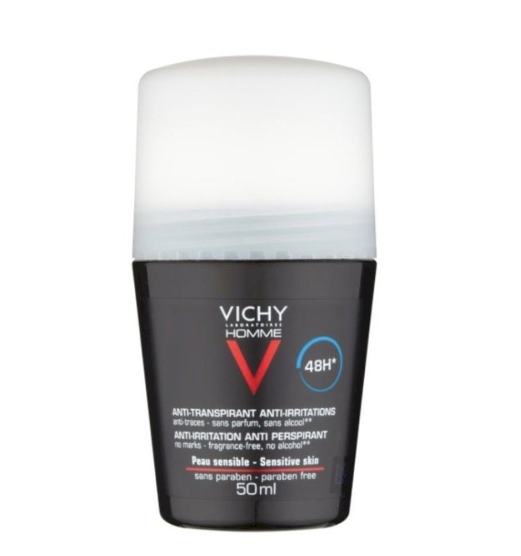 Vichy Homme 48hr Anti Perspirant Sensitive Skin Deodorant Roll-on