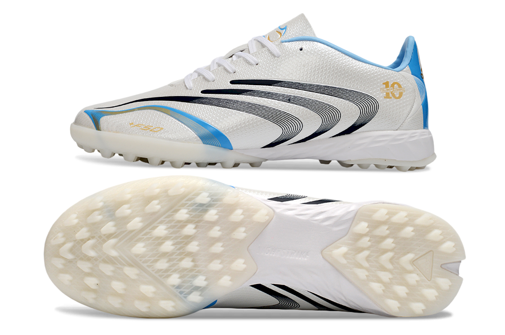Leo Messi x Adidas F50 Tunit Elite TF - White / Sky Blue / Black