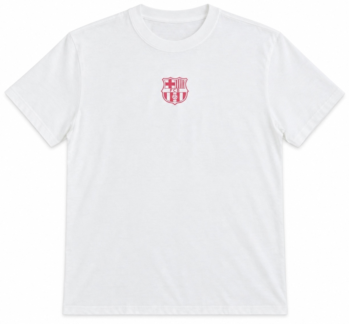 FC Barcelona White T-Shirt - MQUC Edition - 100% Cotton