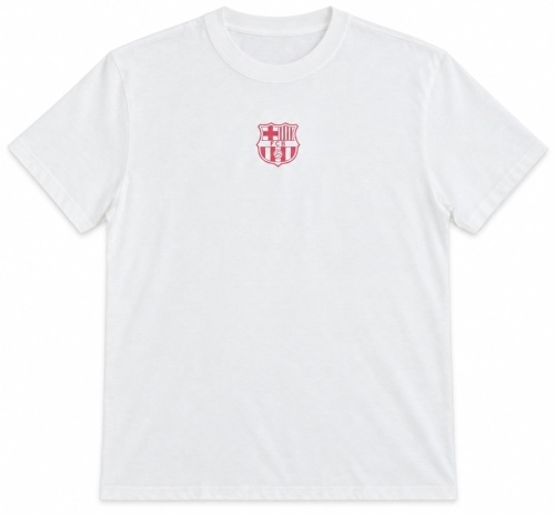 FC Barcelona White T-Shirt - MQUC Edition - 100% Cotton