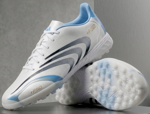 Leo Messi x Adidas F50 Tunit Elite TF - White / Sky Blue / Black