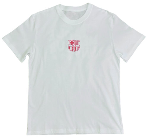 FC Barcelona White T-Shirt - MQUC Edition - 100% Cotton