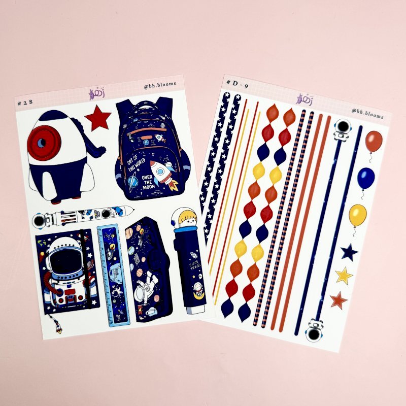 مجموعة ملصقات الاولاد مع التزيين