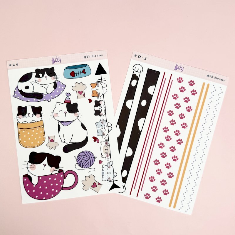 مجموعة ملصقات البنات مع التزيين