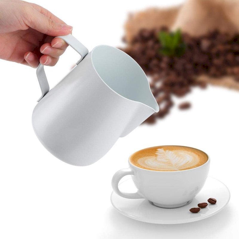 كوب تسخين الحليب (أبيض)