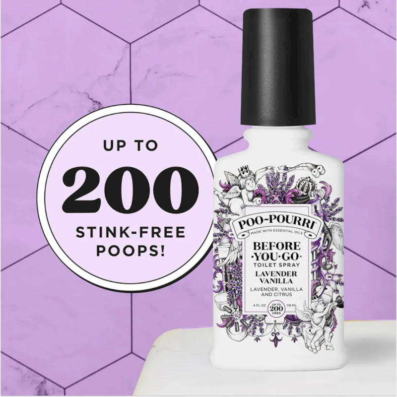 بوو - بوري‏, رذاذ المرحاض Before-You-Go، بالخزامى والفانيليا (118 مل)