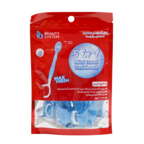 فرش اسنان مع المعجون استخدام مرة واحدة - 10 قطع