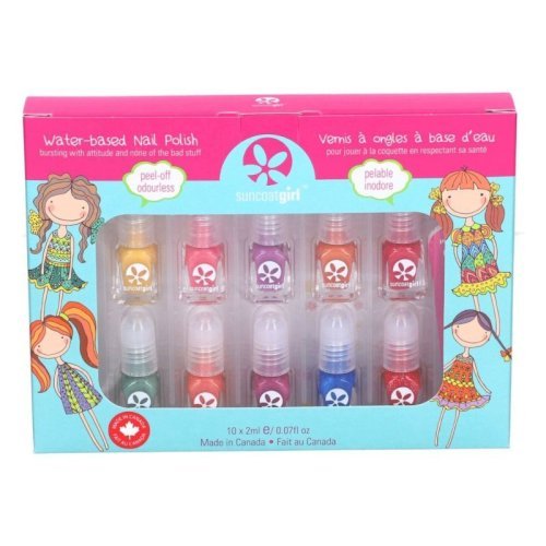 مجموعة طلاء الأظافر المائي ، لوحة ألوان الحفلات ، مجموعة من 12 قطعة