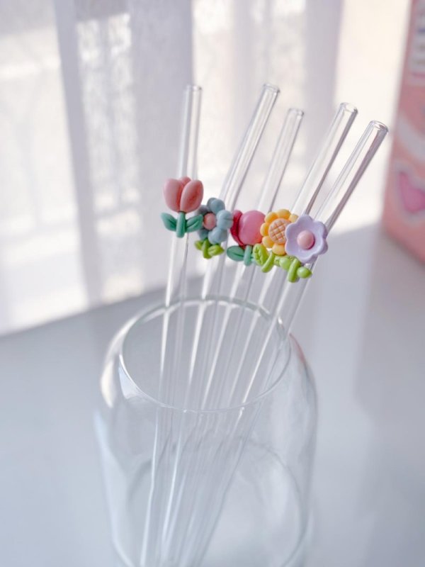 Glass straw (Blooms)