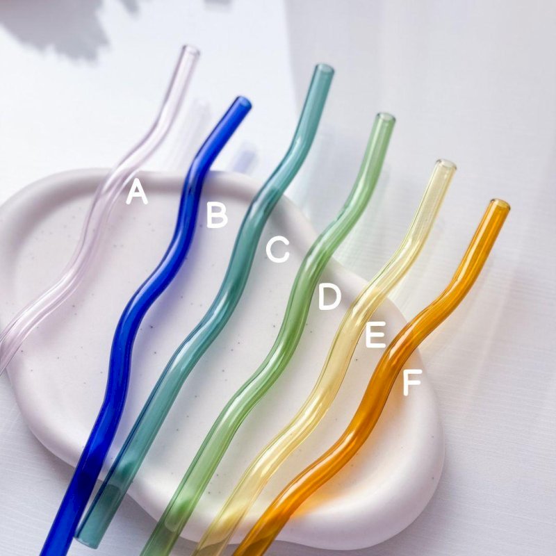 Wavy Glass Straw