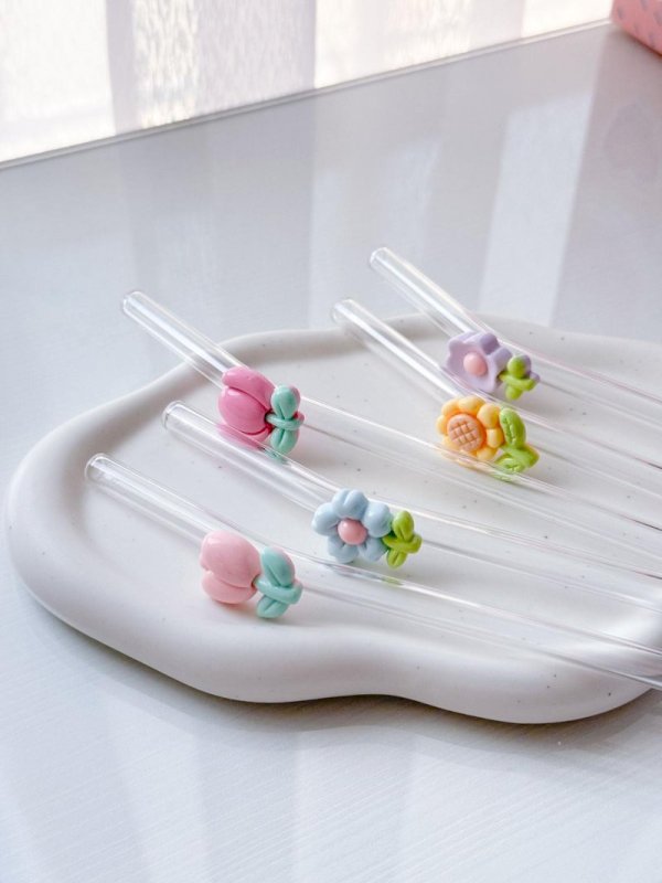 Glass straw (Blooms)