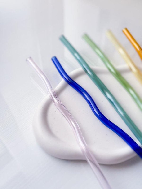 Wavy Glass Straw