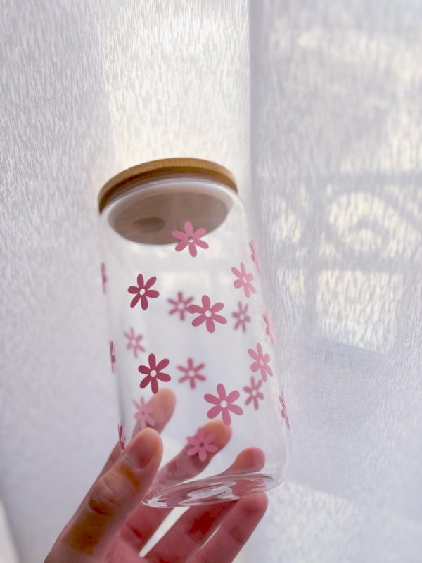 Flower mug (pink)
