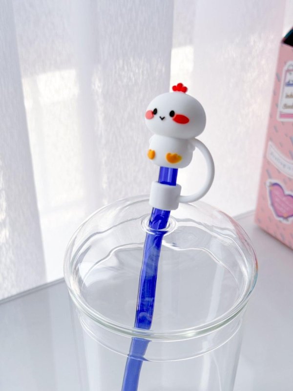 Silicone Straw Cap (Animal)