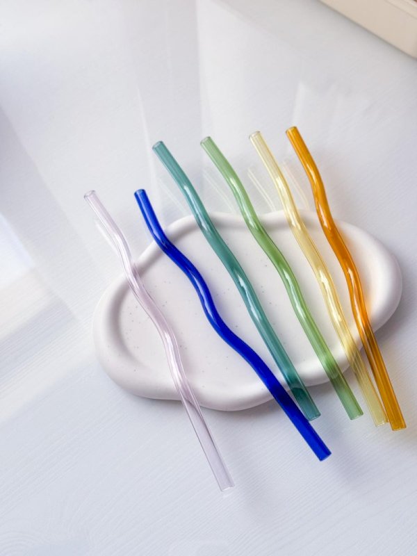 Wavy Glass Straw