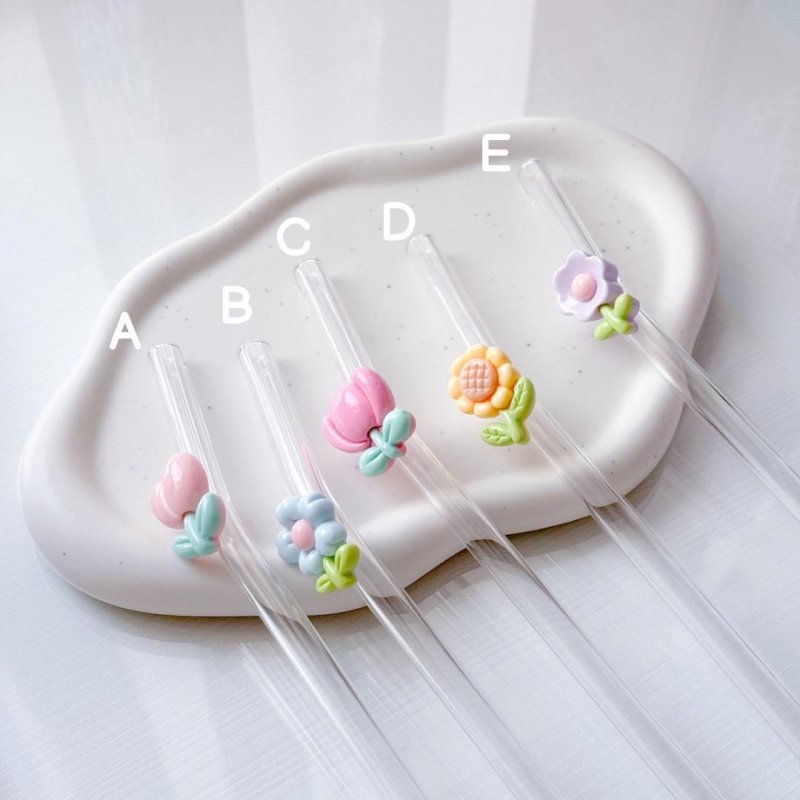 Glass straw (Blooms)