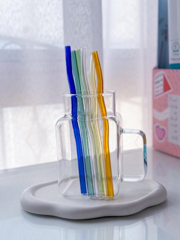 Wavy Glass Straw