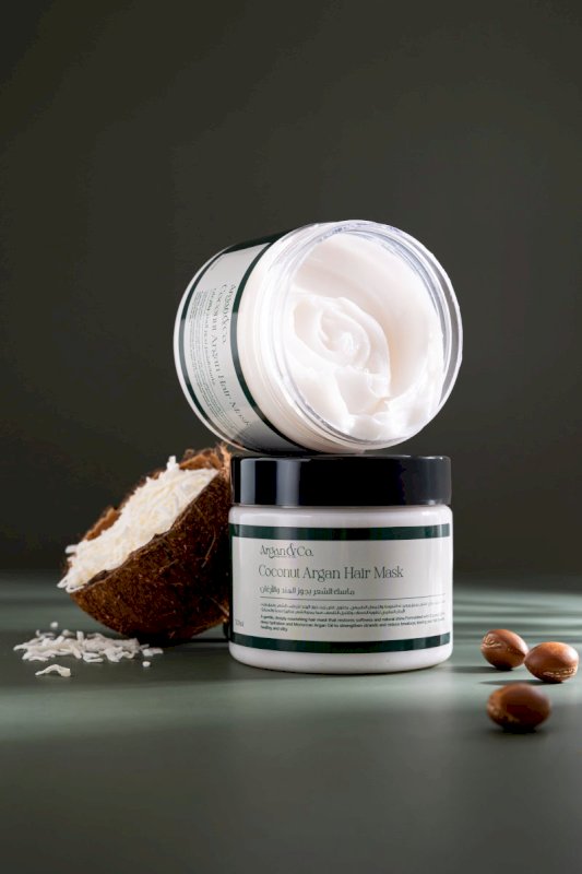ماسك جوز الهند والارغان للشعر