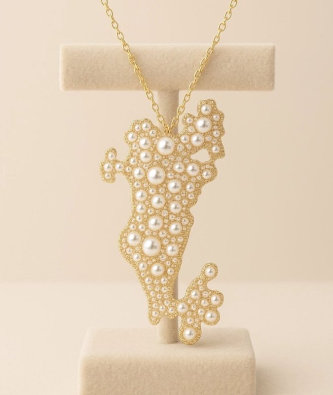 بروش وقلادة الخريطة