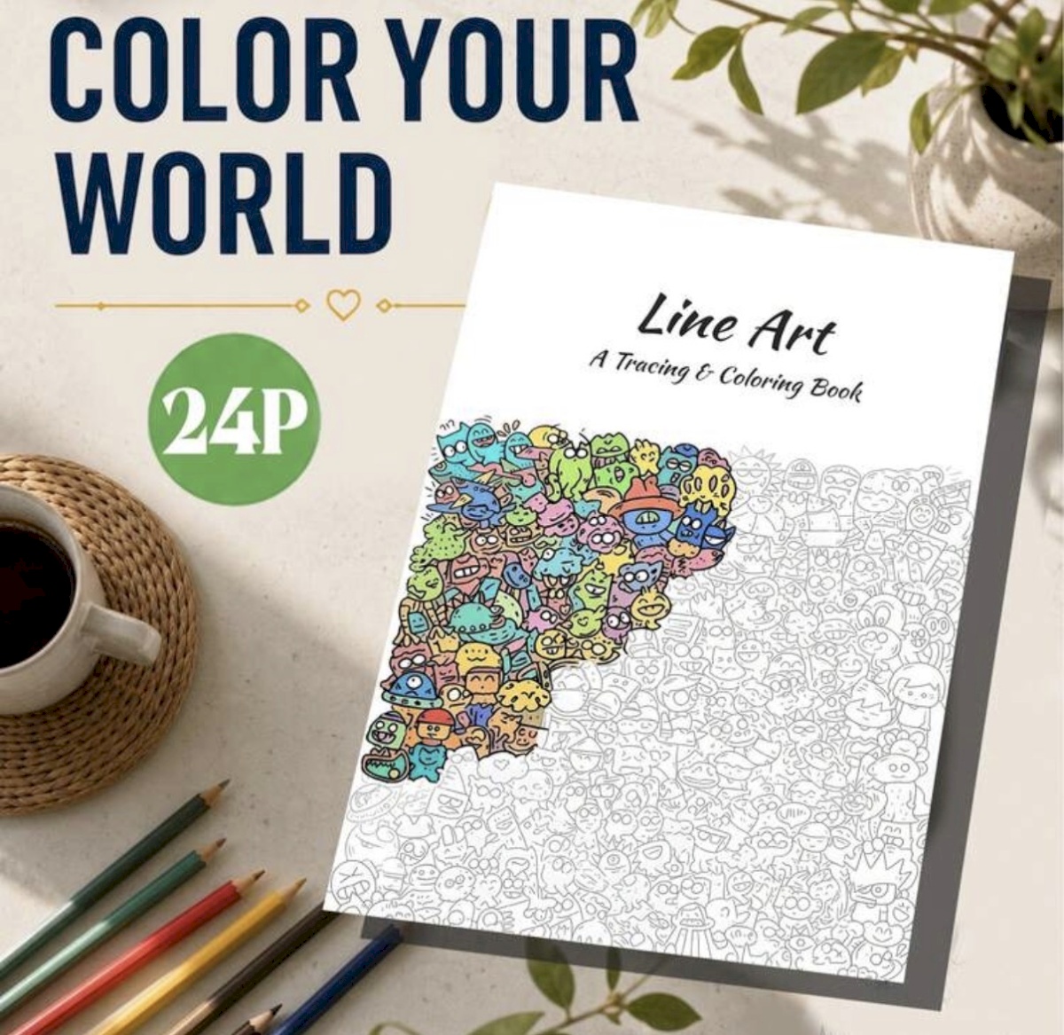 Line art book