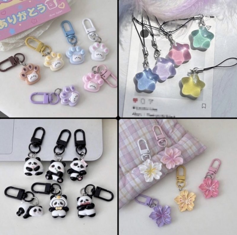 10 Pcs random keychains