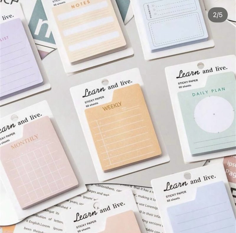 Planner sticky notes
